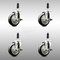 Service Caster 4 Inch 316SS Black Poly Swivel 7/8 Inch Expanding Stem Caster Set Brake SCC SCC-SS316EX20S414-PPUB-BLK-TLB-78-4 - alternate 3